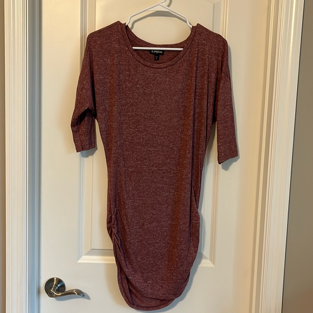 Express mauve 3/4 length sleeve tunic top